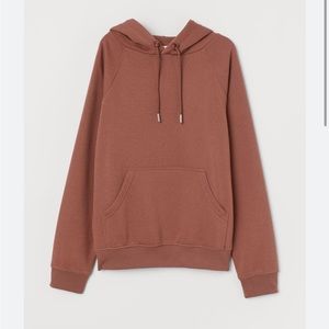 H&M oversized baggy hoodie rust brown size large